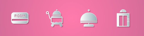 套剪纸酒店钥匙卡盖托盘图片下载