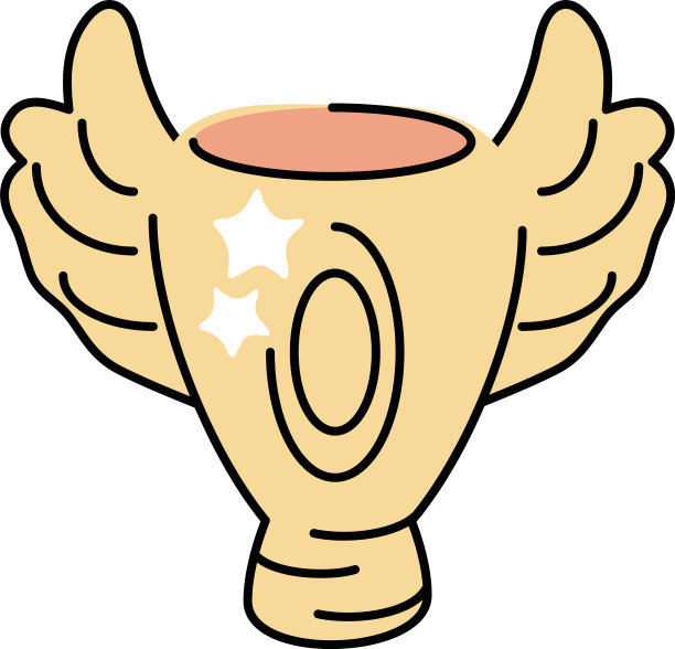 奖杯翅膀涂鸦图片下载