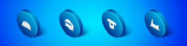 设置等距巴哈帽，衣服，便盆和讲话图片下载