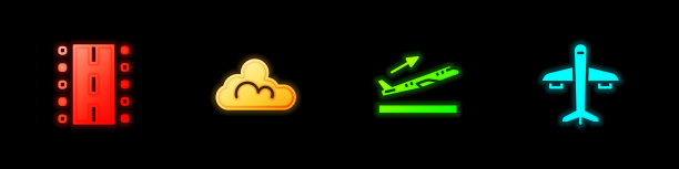 设机场跑道云天气飞机起飞图片下载