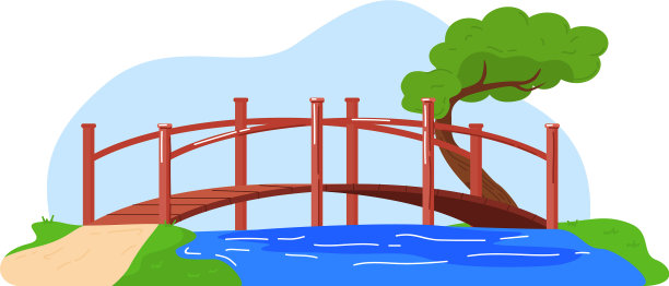 桥在山区现代行人悬架图片下载