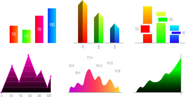 业务统计表格增长图图片下载
