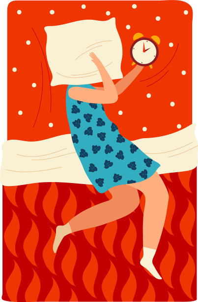 卧室睡觉床启动闹钟躺图片下载