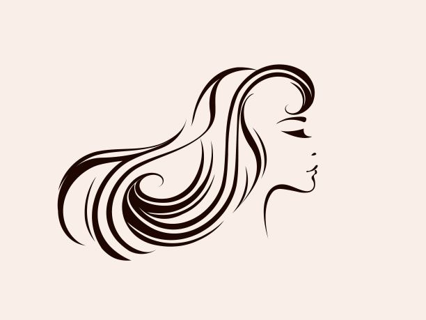 美容院、发型工作室标志。图片下载