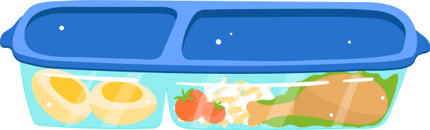 塑料行李容器，午餐，新鲜的沙拉图片下载