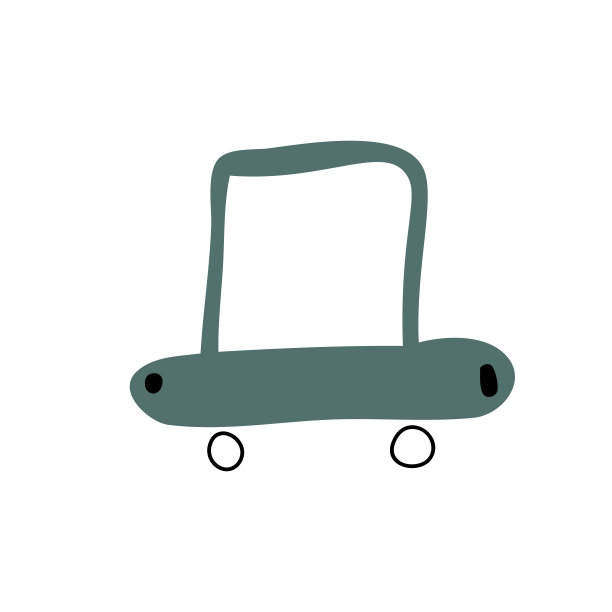 矢量插图手绘旅行复古车。涂鸦斯堪的纳维亚汽车风格。t恤，家用纺织品，包装纸，纺织品的素描线设计元素图片下载