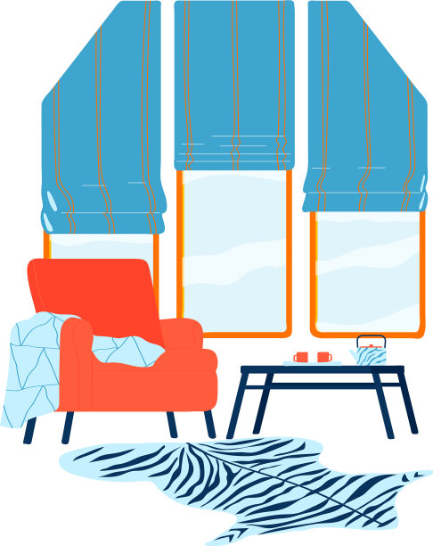 窗内公寓风格现代休息室图片下载