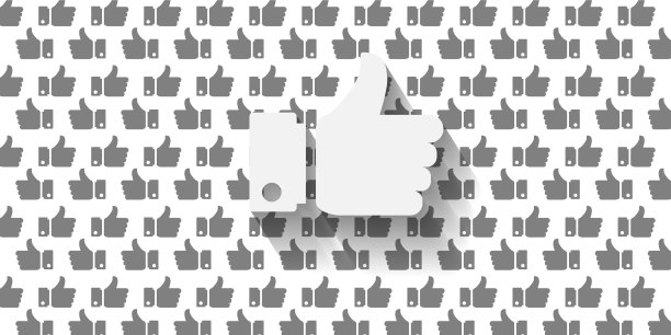 喜欢和心形图标背景社交网蓝色图片下载