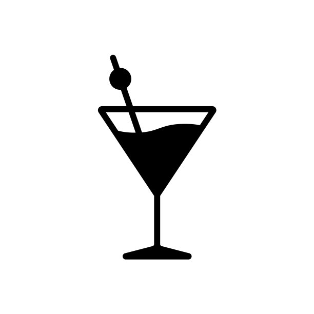 鸡尾酒饮料玻璃杯图标图片下载