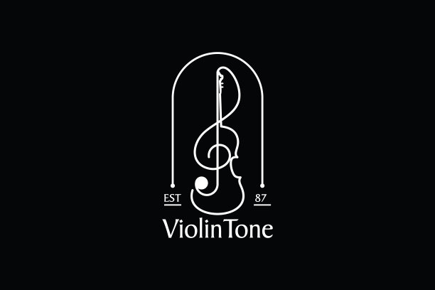 小提琴设计矢量模板图片下载