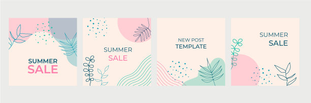 夏季社交媒体发布的花卉系列图片下载