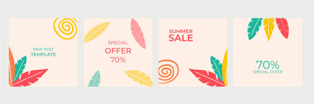 夏季社交媒体发布的花卉系列图片下载