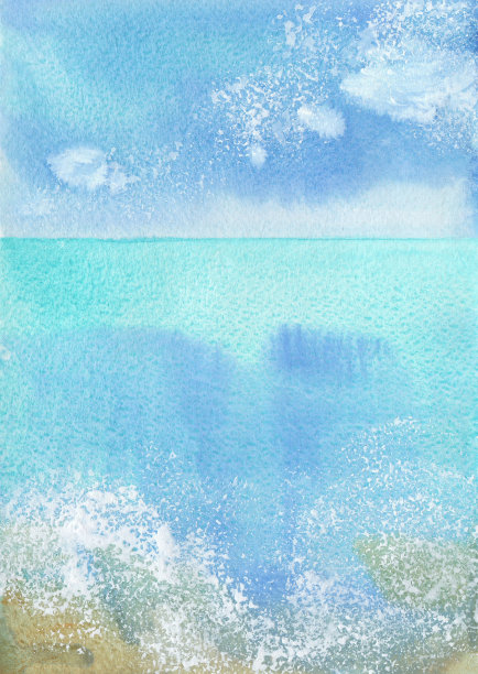 天空，云彩和海洋图片下载