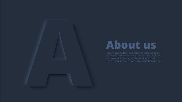 向量黑暗形态信息图。演示文稿幻灯片模板。商业信息图的概念与字母A和地方为您的文本图片下载