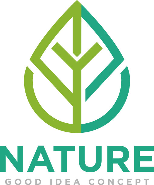 叶子自然标志设计图片下载