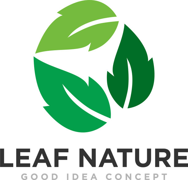 叶子自然标志设计图片下载