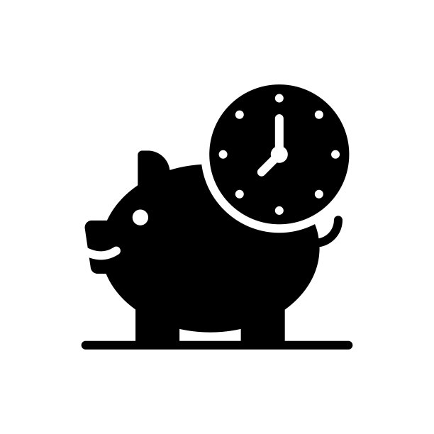 节省时间矢量固体图标。EPS 10文件营销和广告符号图片下载