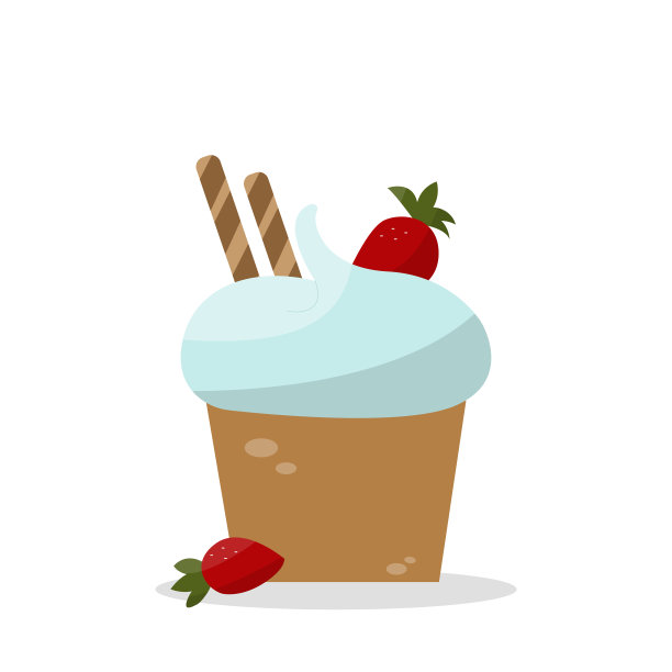 真实的冰淇淋在白色的背景-向量图片下载