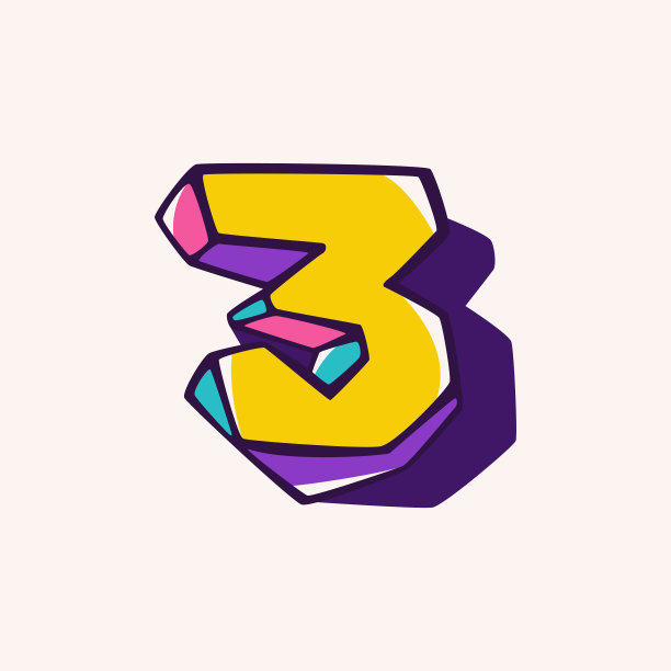 第三个标志在立方体儿童风格的基础上不可能的等距形状。图片下载