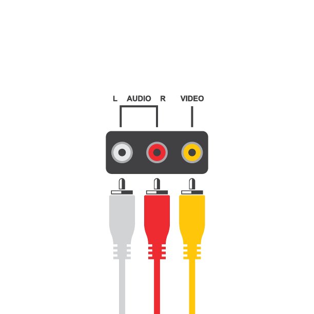 RCA电缆图标矢量插图设计图片下载