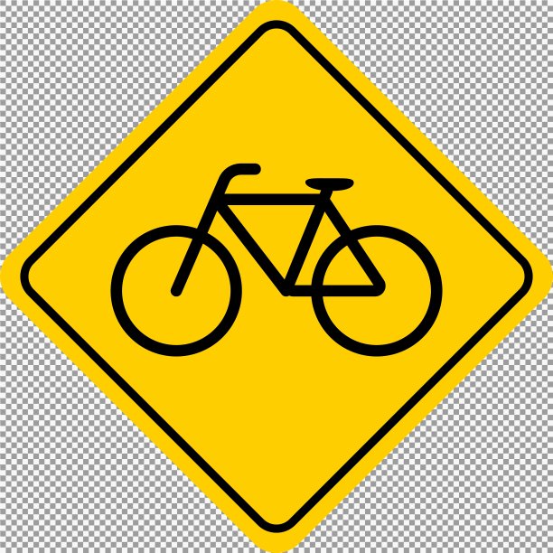 自行车道黄色倾斜矩形图片下载