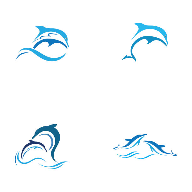 海豚标志模板海豚跳跃标志图片下载