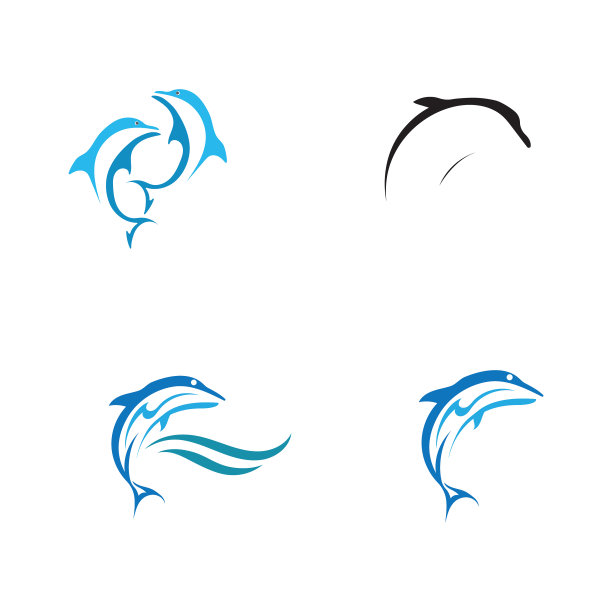 海豚标志模板海豚跳跃标志图片下载