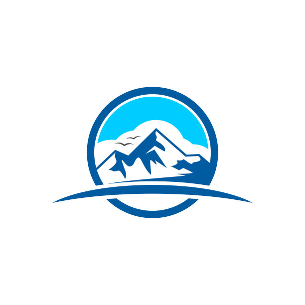 山向量股票插图设计模板。图片下载