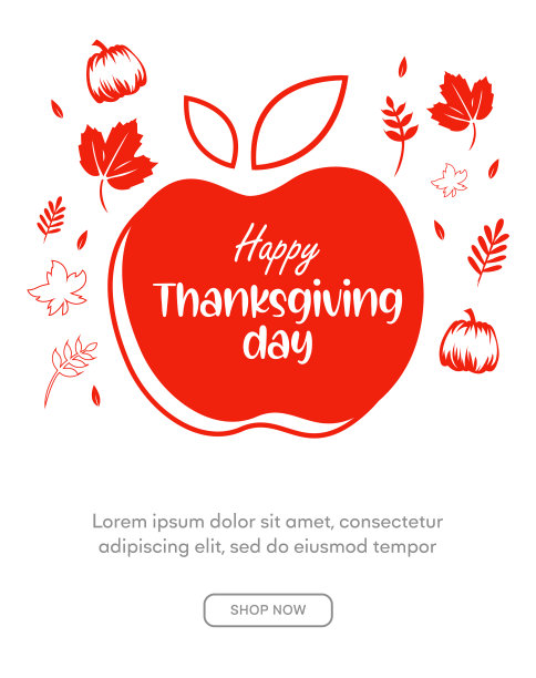 有秋叶的感恩节快乐图片下载
