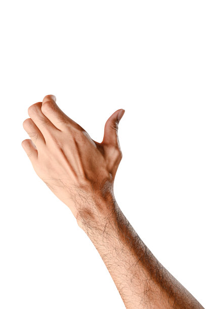 孤立的男性手拿着像瓶子或罐子之类的东西。图片下载