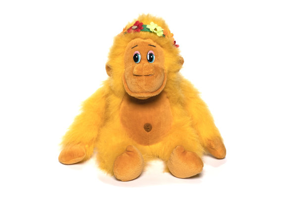 毛绒玩具猴子孤立在白色。图片下载