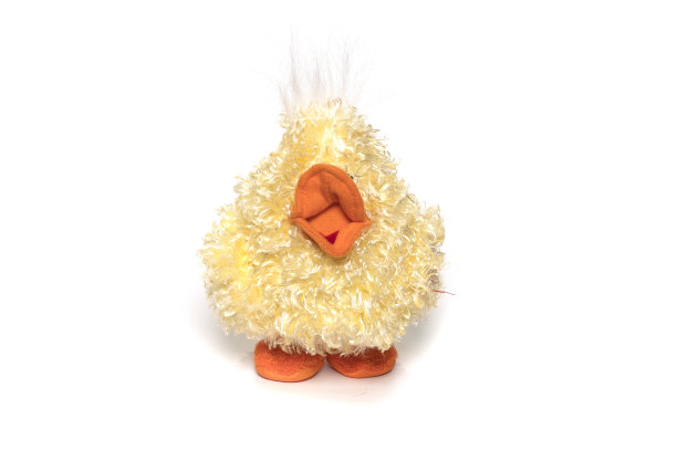 柔软的小鸡玩具孤立在白色。图片下载