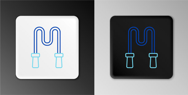 线跳绳图标孤立在灰色背景图片下载