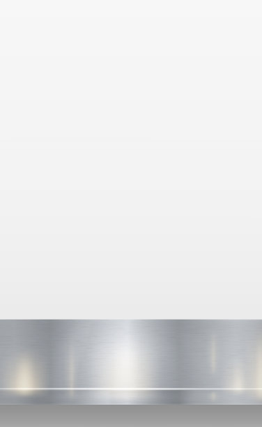 金属厨房台面，铁纹理，白色背景上的大桌子-向量图片下载