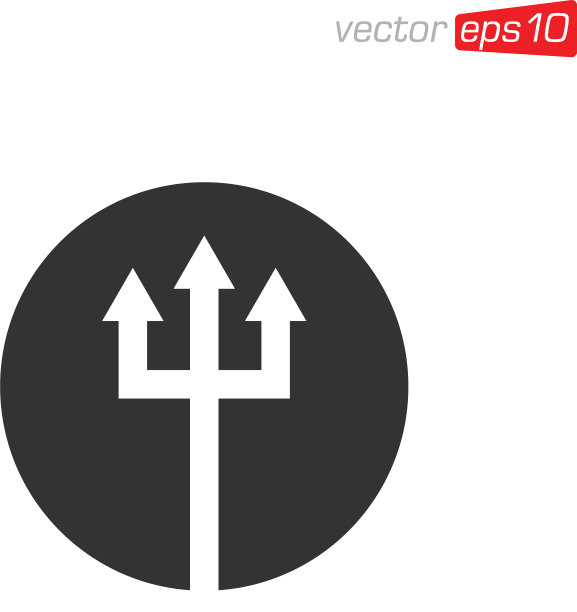 三叉戟图标标识设计图片下载