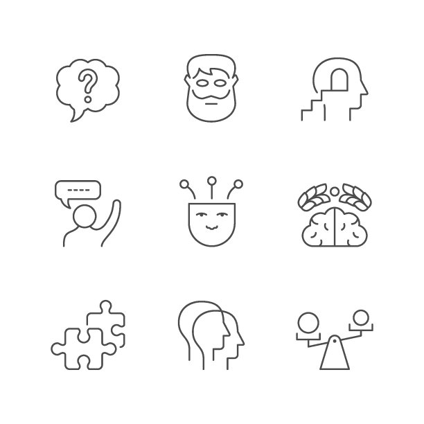 设置线条图标的哲学图片下载