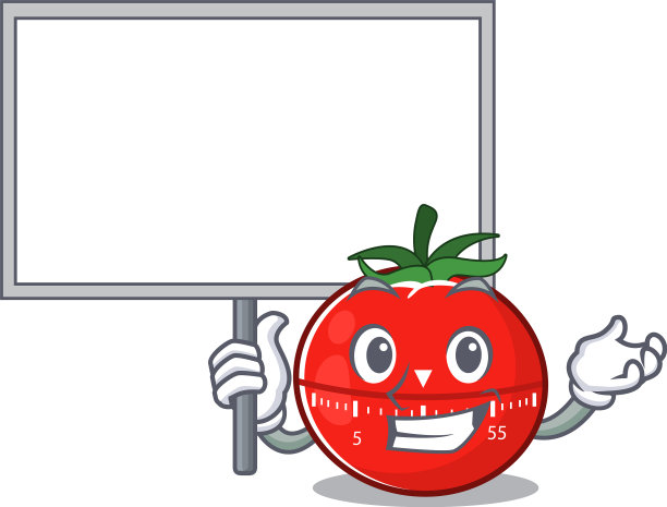 可爱的吉祥物西红柿厨房定时器带板图片下载