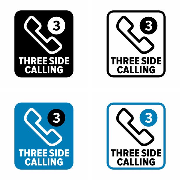 三面呼叫矢量信息标志图片下载