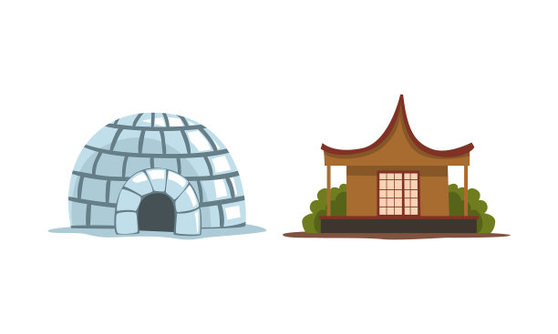 来自世界各地的不同房屋或住所图片下载