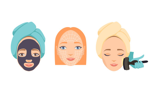 适合女性面部皮肤护理和美容治疗图片下载