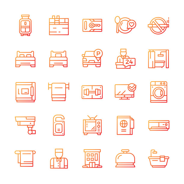 设置酒店图标的渐变样式图片下载