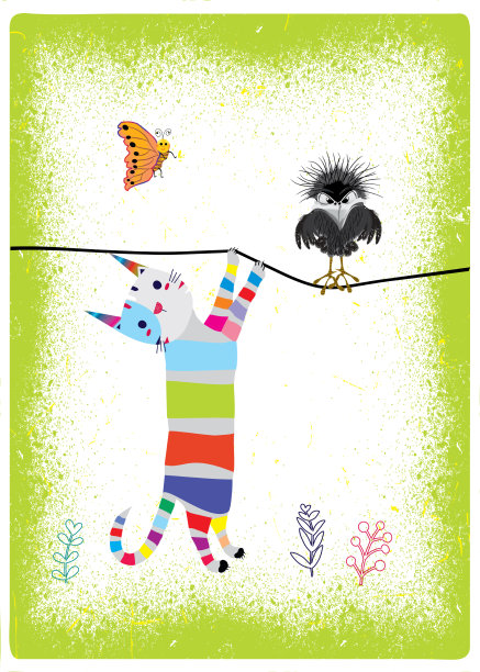 猫和鸟图片下载