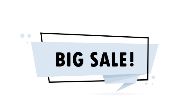 大的销售。折纸风格的演讲泡泡横幅。贴纸设计模板与大销售文字。向量EPS 10。在白色背景上隔离图片下载