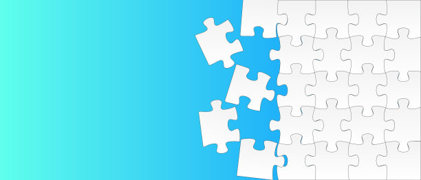 创造性的拼图背景插图。商业概念艺术设计空白模型模板。抽象图形无缝拼接元素图片下载