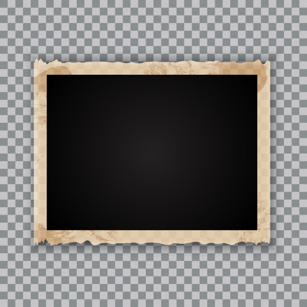 复古相框上透明的背景图片下载