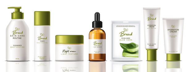 化妆集系列产品逼真图片下载