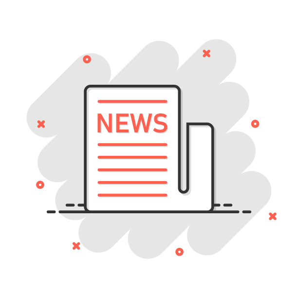 报纸图标在漫画风格新闻卡通上图片下载