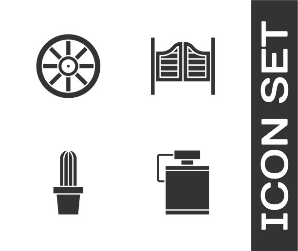 设置水壶水壶旧木轮仙人掌图片下载