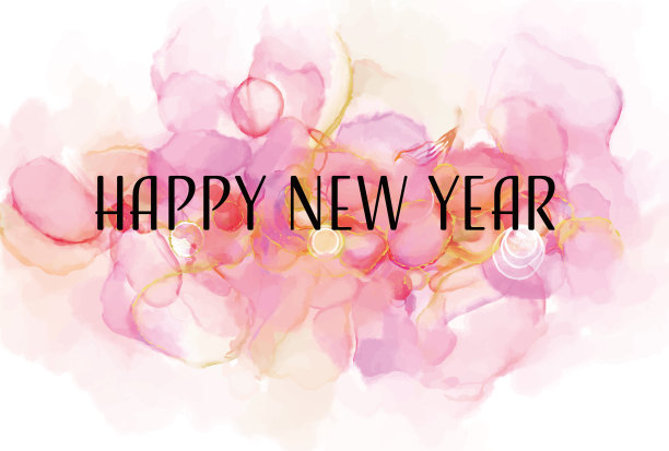 精美的年卡模板醇墨艺术风格图片下载