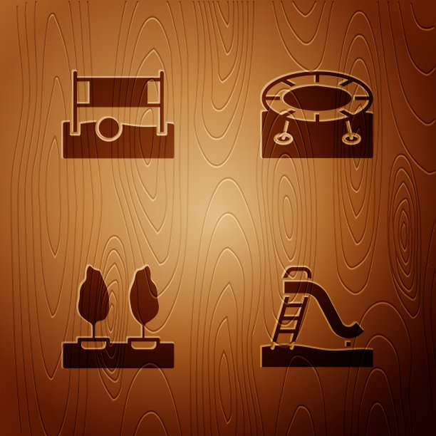 用球林为孩子设置滑排球网图片下载